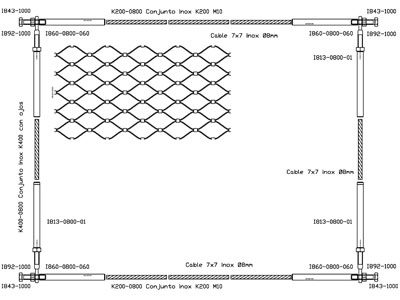 F200-K400 - Marco perimetral con conjuntos K200 y K400