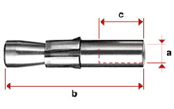 I803-02 - Anclaje para pared con rosca interna