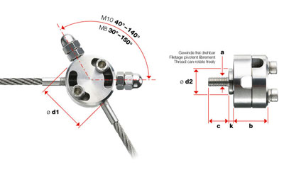 I858-30 - Abrazadera inox ajustable para suspensión