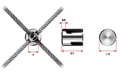 I858 - Abrazadera inox cruce doble