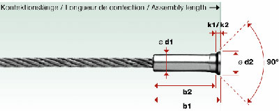 I866 - Tope inox prensado y cabeza plana