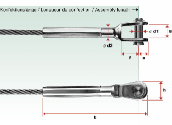 I881 - Terminal inox prensado con horquilla