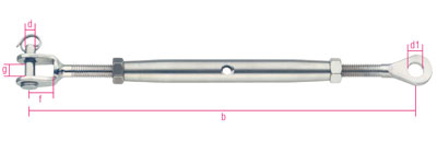 K8788 - Tensor inox horquilla-ojo