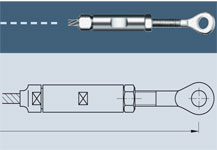 K886 - Conjunto inox con terminaciones I832 y I886